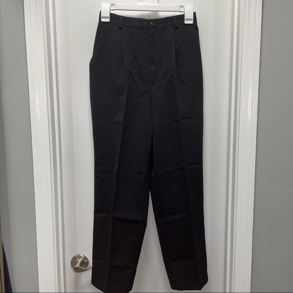 Briggs Petite Slacks Taper Ankle High Waisted Dress Pants Relaxed Solid Trousers - Picture 1 of 9